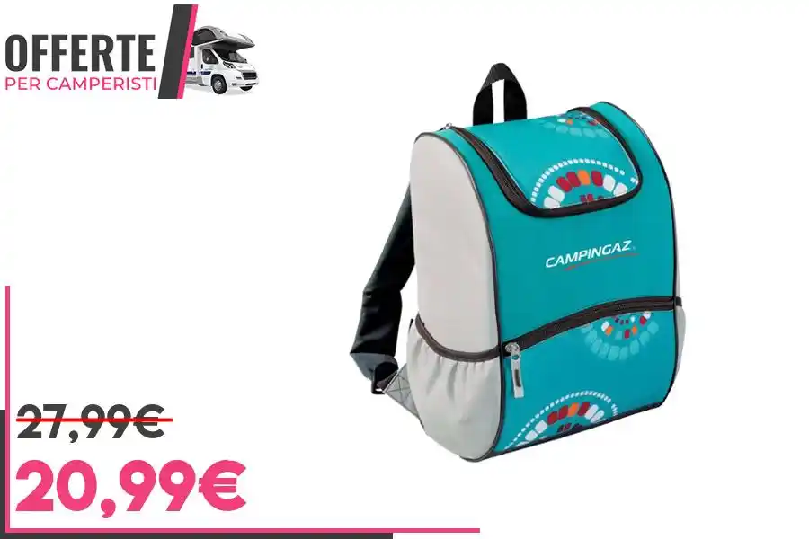 Image from OFFERTE per CAMPERISTI: *Campingaz Ethnic Zaino Termico Day Zaino, Turchese, 9L, 26x4x42 cm*  ...
