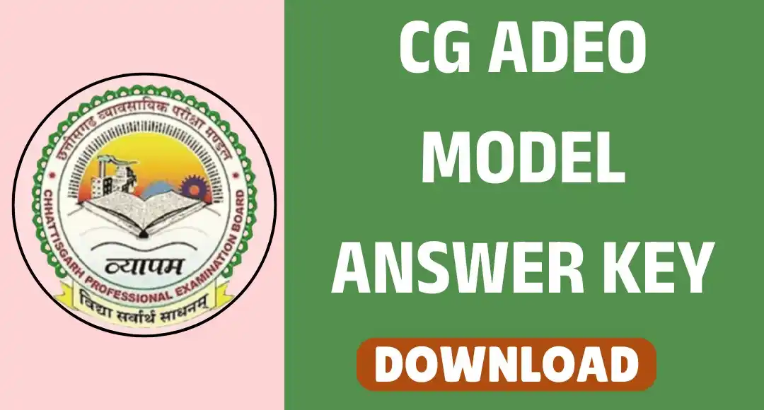 Image from CG EXAM INFO: *⚫ CG VYAPAM ADEO MODEL ANSWER KEY PDF DOWNLOAD : छत्तीसगढ़ व्यापम एडी...