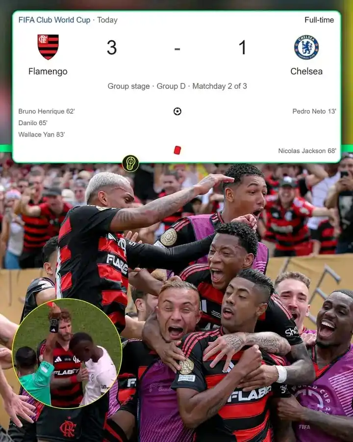 Image from Link Streaming Football⚽: Chelsea takluk dari Flamengo! 😮👏 → 13' Chelsea cetak gol lewat Pedro...