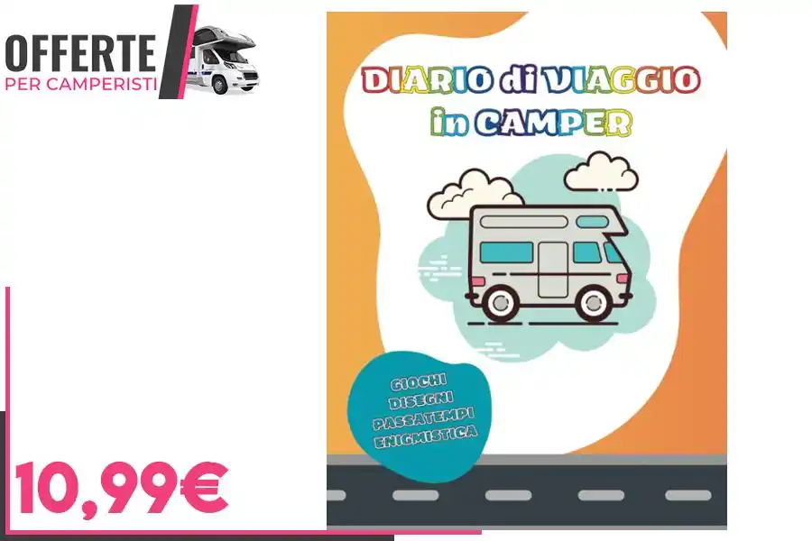 Image from OFFERTE per CAMPERISTI: *Diario di Viaggio in Camper per Bambini da colorare con giochi, diseg...