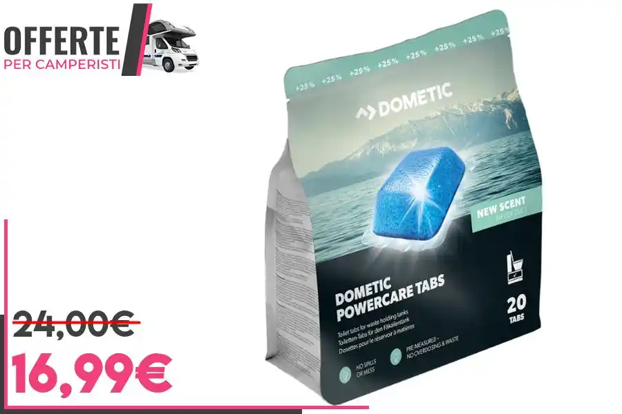 Image from OFFERTE per CAMPERISTI: *Disgregante WC in Capsule Dometic PowerCare Tabs 20 pezzi* 💰 *16,99...
