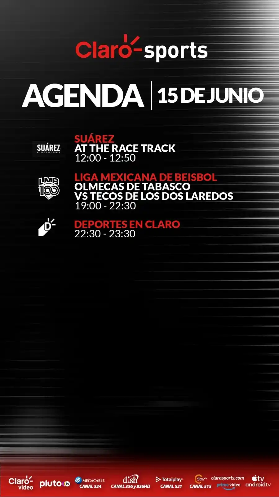 Image from Claro Sports: ¡DOMINGO PARA NO SALIR DE CASA!😌 Quédate cómodo y disfruta lo que en...