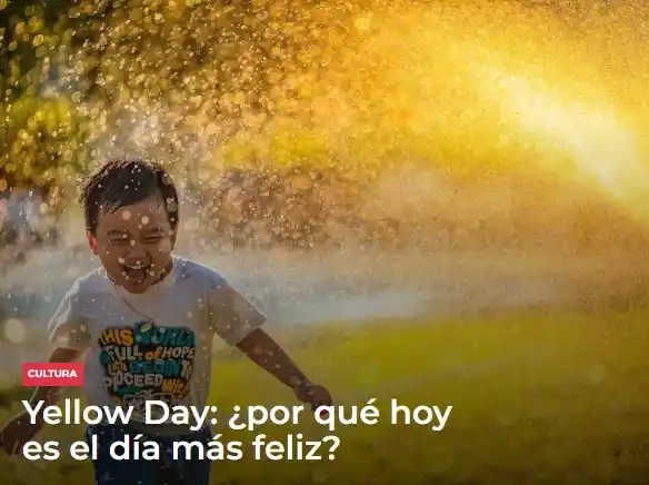Image from Meganoticias: 📆 Este 20 de junio celebramos el Yellow Day, una fecha que, según exp...