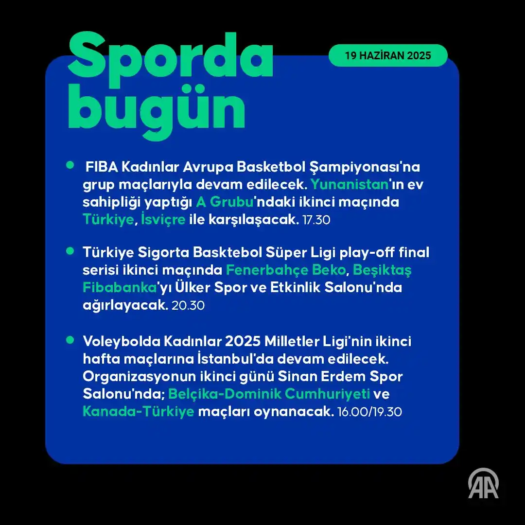 Image from AA Spor: 🏆 FIBA Kadınlar Avrupa Basketbol Şampiyonası'na grup maçlarıyla devam...