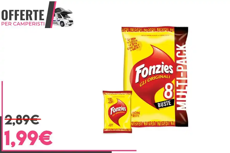 Image from OFFERTE per CAMPERISTI: *Fonzies Gli Originali, Croccantini di Mais al Formaggio, Cotti al For...