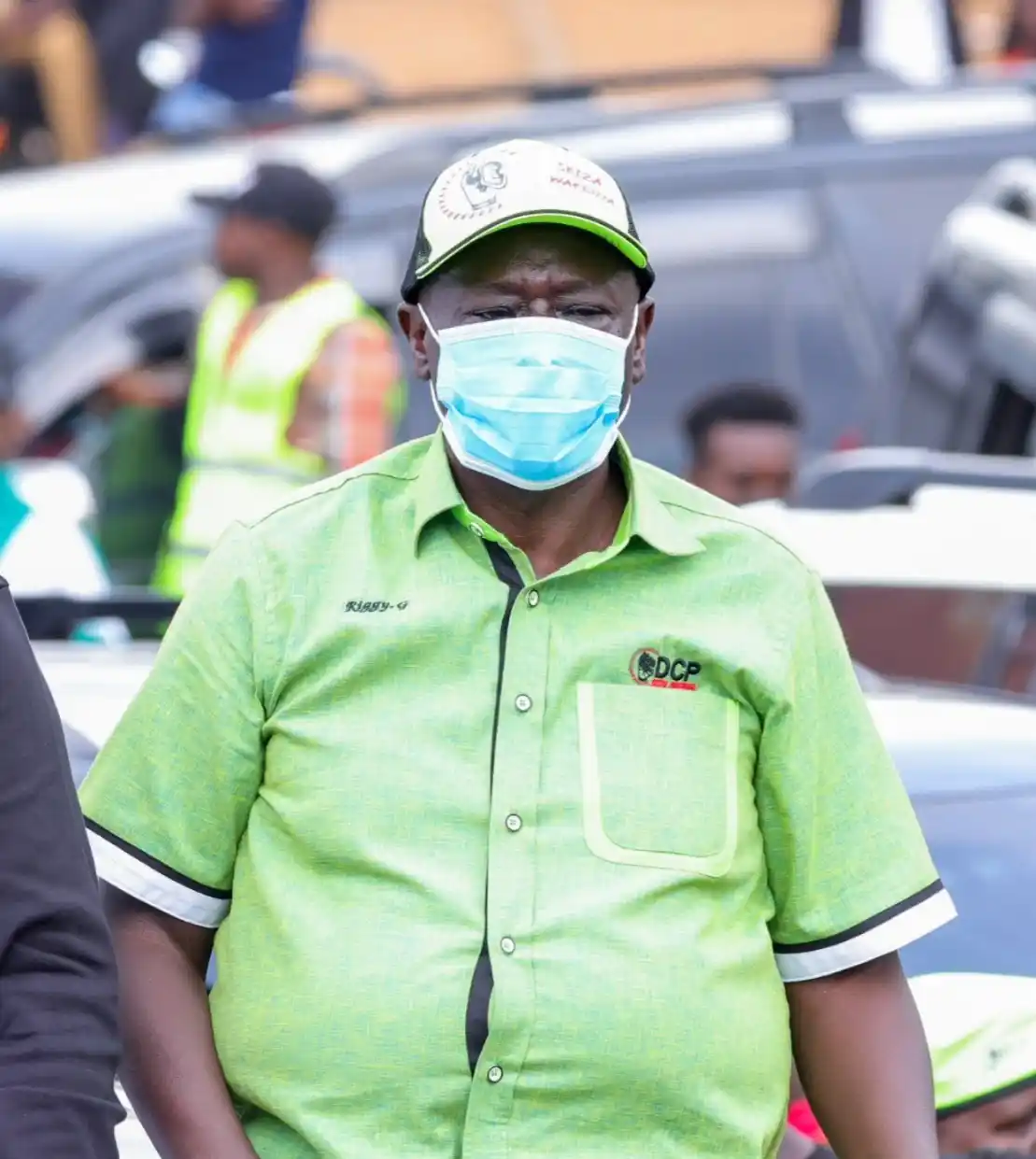 Image from TUKO News Daily: 🙏 Former deputy president Rigathi Gachagua wears a mask to show solid...