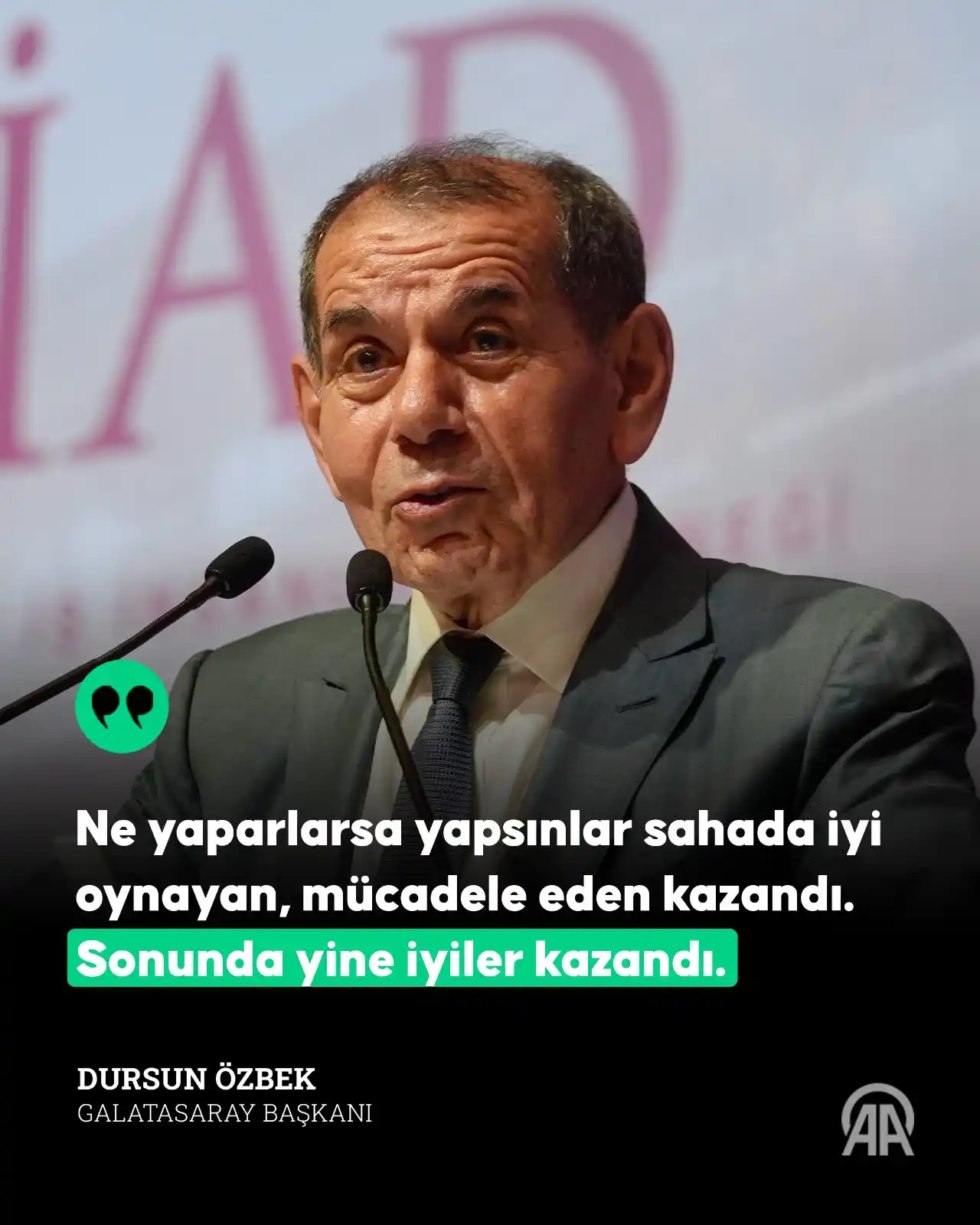Image from AA Spor: 🎙️ Galatasaray Kulübü Başkanı Dursun Özbek: 💬 “Türkiye'nin ilk 5 yı...