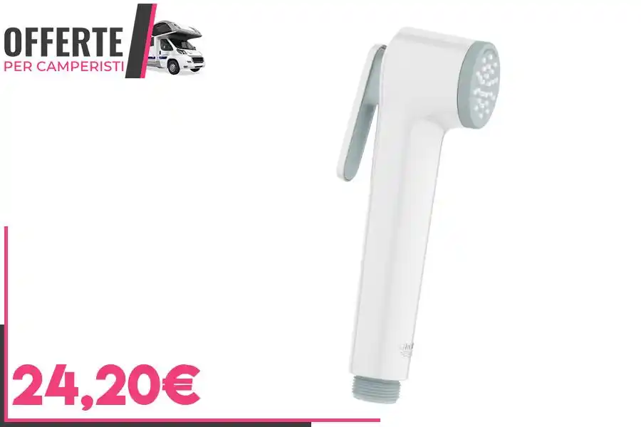 Image from OFFERTE per CAMPERISTI: *GROHE doccino miscelatore con tasto per non sprecare acqua*  _Ruotand...