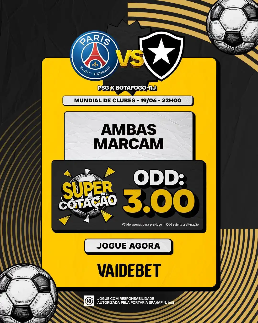 Image from Canal VaideBet Oficial: Hoje tem time brasileiro no Mundial de Clubes e a SUPERCOTAÇÃO tá ON!�...