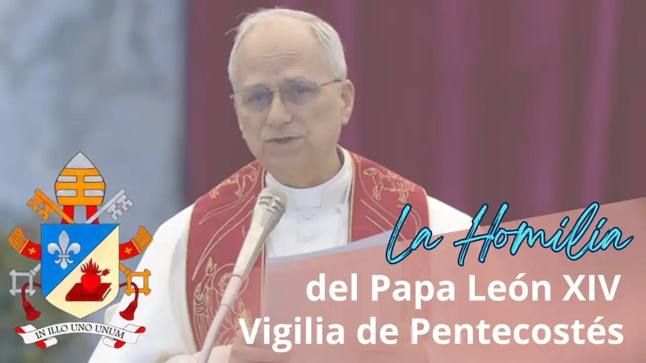Image from La Palabra de Dios HOY: *HOMILÍA DEL SANTO PADRE LEÓN XIV:* _VIGILIA DE PENTECOSTÉS CON MOVIMI...