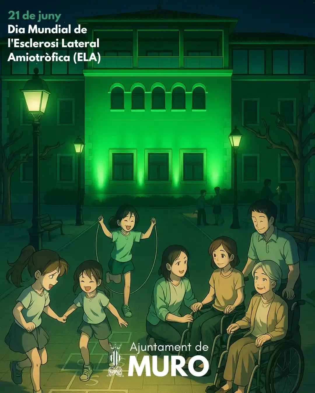 Image from Ajuntament de Muro: 💚 Hui, 21 de juny, és el Dia Mundial de l’ELA (Esclerosi Lateral Amio...