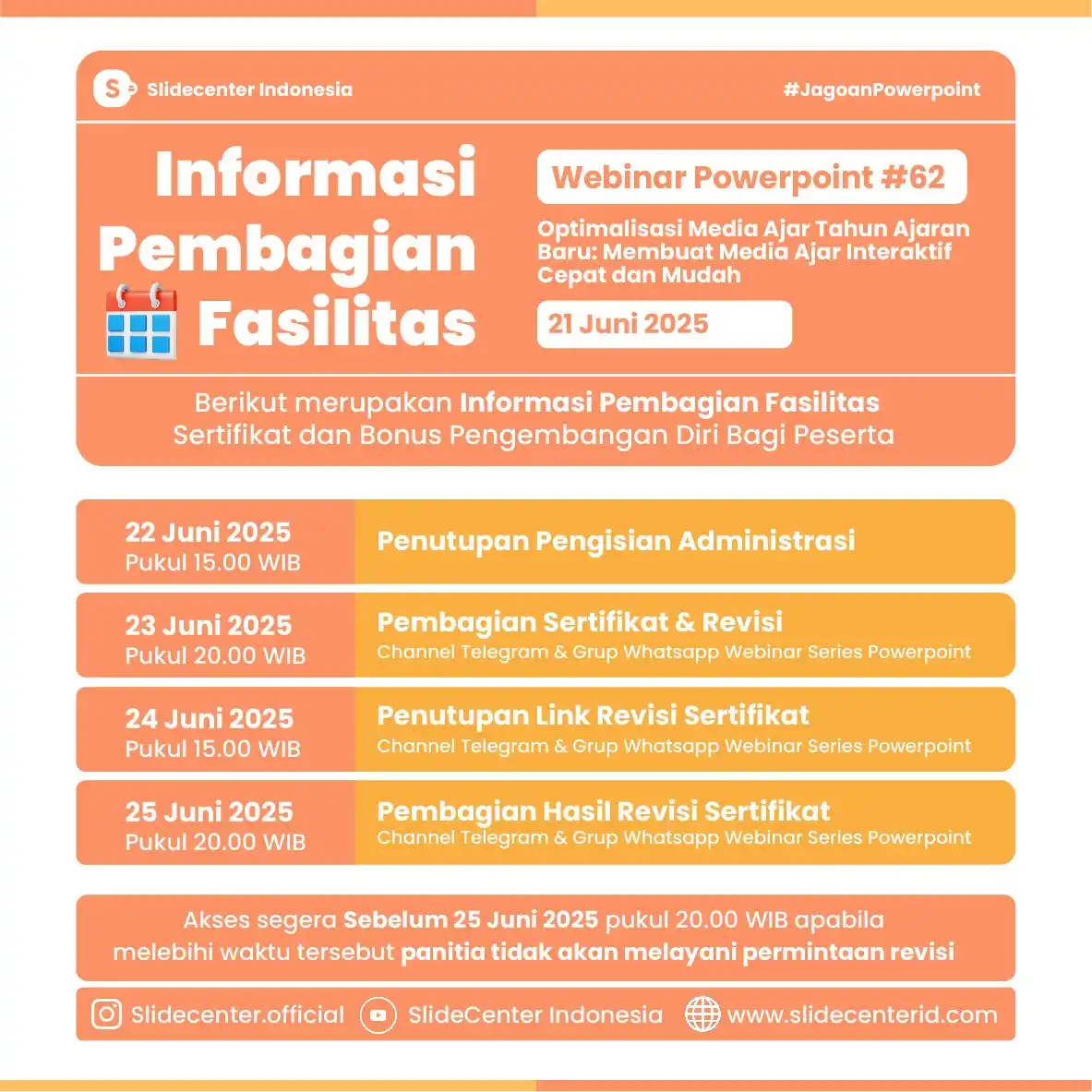 Image from Belajar PowerPoint | SlideCenter ✅: 📍 *Informasi Pembagian Fasilitas* Terima kasih bapak/Ibu peserta yan...