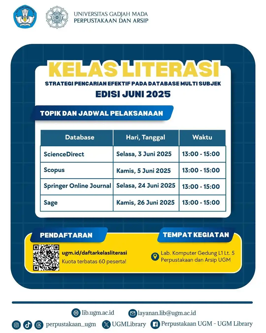 Image from 1001 Kegiatan UGM: *[Kelas Literasi: Strategi Pencarian Efektif pada Database Multi Subje...