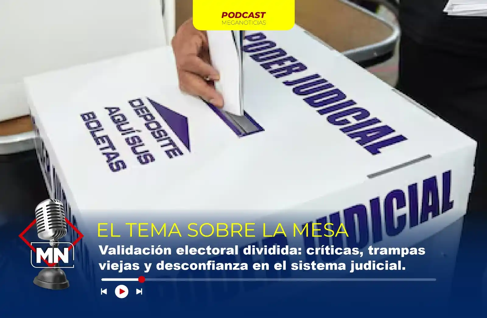 Image from Meganoticias: 🎙️🗳️⚖️La elección judicial terminó como empezó, mal. Irregularidades...