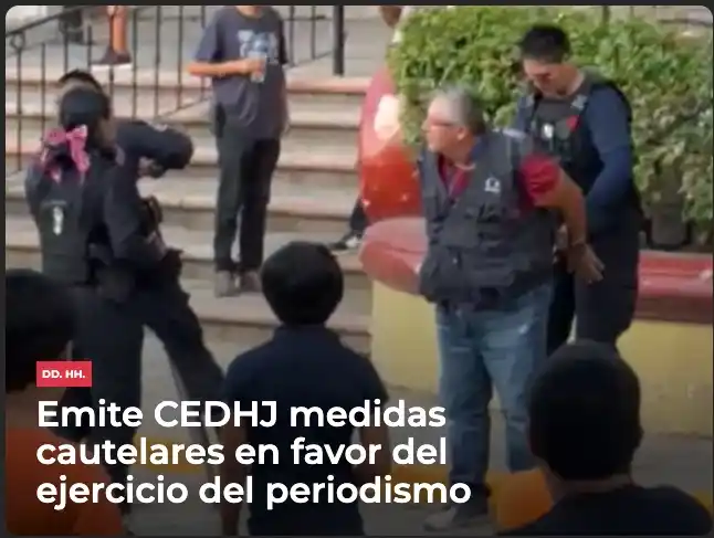 Image from Meganoticias: 🚔🇲🇽 La CEDHJ emitió medidas cautelares para garantizar el libre eje...