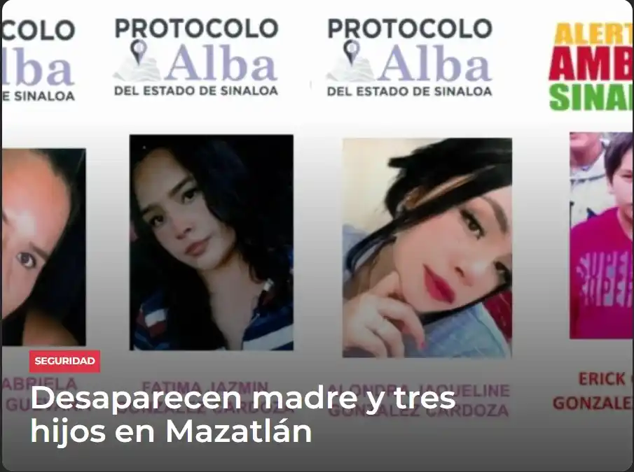 Image from Meganoticias: 🚔🇲🇽La Fiscalía de Sinaloa emitió cuatro fichas de búsqueda para loc...