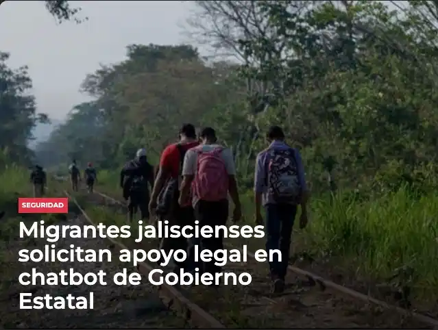 Image from Meganoticias: 🇲🇽👤🇺🇸 A 10 días de que el Gobierno de Jalisco lanzó el chatbot de...