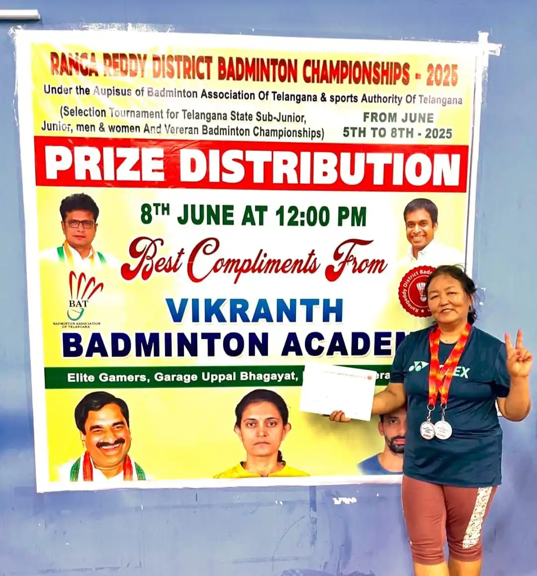 Image from Thaikawi Leelpi: *Nu Joycee Lunching in _Ranga Reddy District Badminton Championship-20...