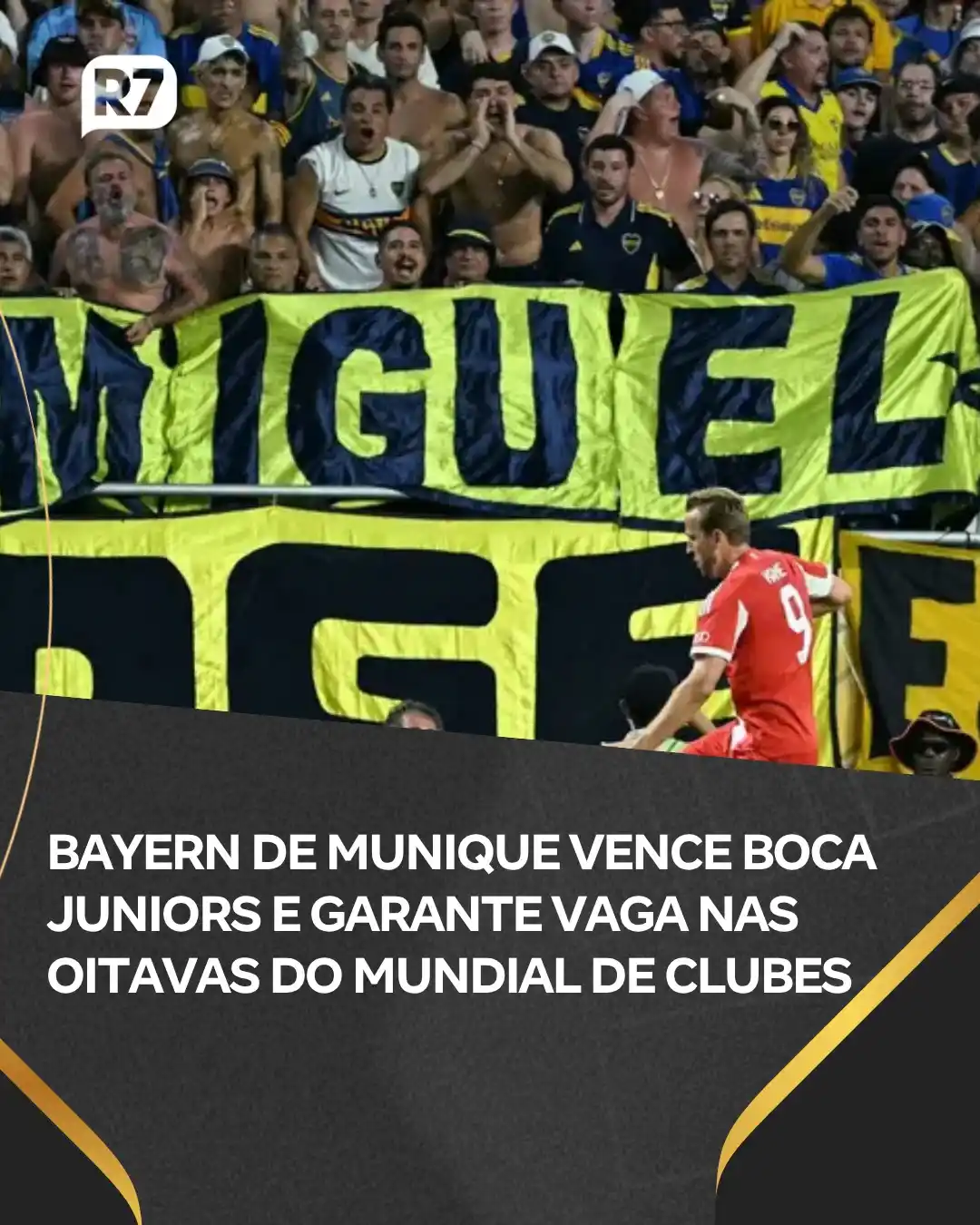 Image from R7 Esportes: O Bayern de Munique venceu o Boca Juniors por 2 a 1 em duelo válido pe...