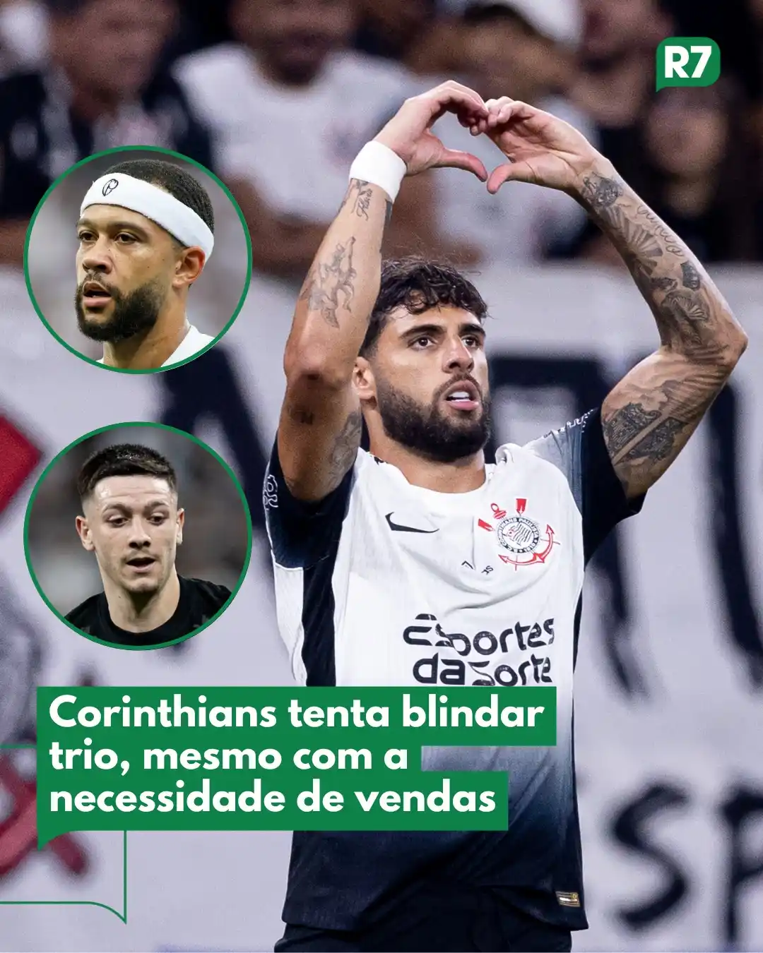Image from R7 Esportes: 👀💰 O *Corinthians vive um dilema nesta janela* de transferência, poi...