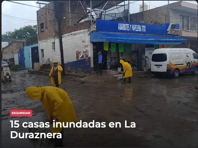 Image from Meganoticias: 🌧☔️🌊 Por lo menos 15 casas resultaron inundadas en la colonia La Dur...