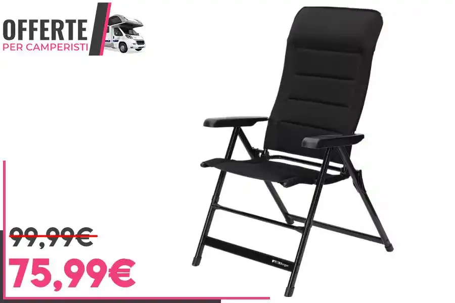 Image from OFFERTE per CAMPERISTI: *Sedia sdraio da campeggio Berger Tesino* 🎟 *Codice:* ```5INCAMPER``...