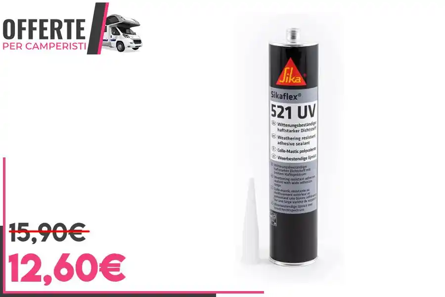 Image from OFFERTE per CAMPERISTI: *Sika flex 521 UV, Sigillante resistente agli agenti atmosferici privo...