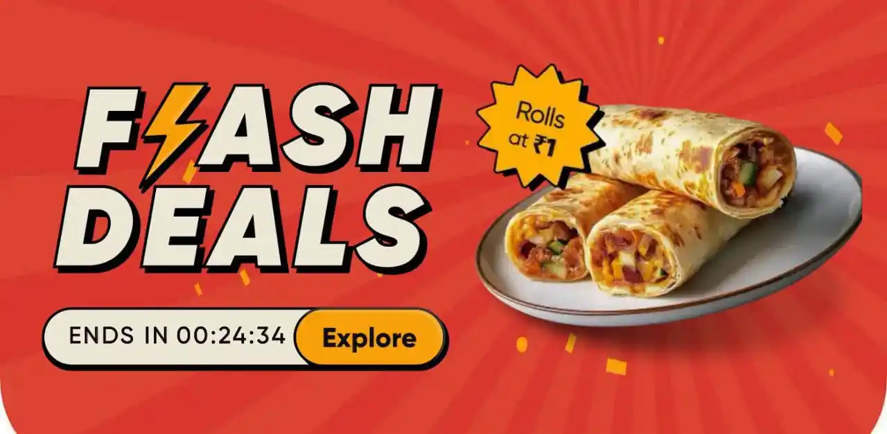 Image from Master Deals: Swiggy Loot : Rolls for ₹1 Available on Limited Location Check bann...