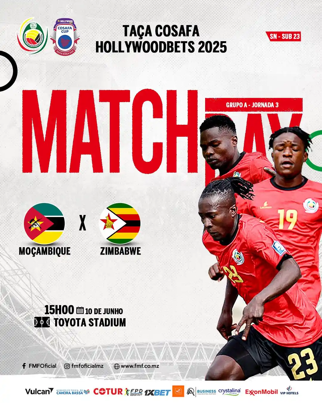 Image from FEDERAÇÃO MOÇAMBICANA DE FUTEBOL (Oficial) : 𝐓𝐀𝐂̧𝐀 𝐂𝐎𝐒𝐀𝐅𝐀 𝐇𝐎𝐋𝐋𝐘𝐖𝐎𝐎𝐃𝐁𝐄𝐓𝐒 2️⃣0️⃣2️⃣5️⃣  Moçamb...