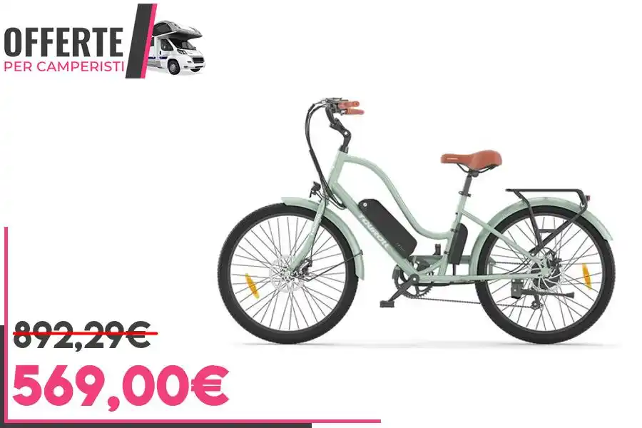 Image from OFFERTE per CAMPERISTI: *Touroll B2 Bici e pedalata assistita 25km/h e motore 250W con freni a...