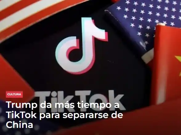 Image from Meganoticias: 🇺🇸 🗣️ El presidente Donald Trump anunció una nueva prórroga para qu...
