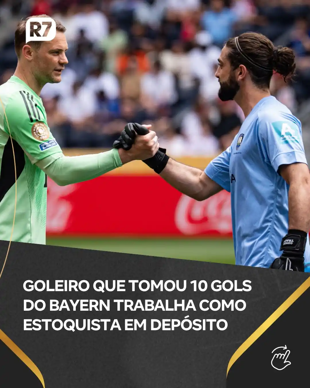 Image from R7 Esportes: *VIDA DUPLA!* 🥸⚽  Neste domingo (15), o *Bayern de Munique fez 10 a 0...