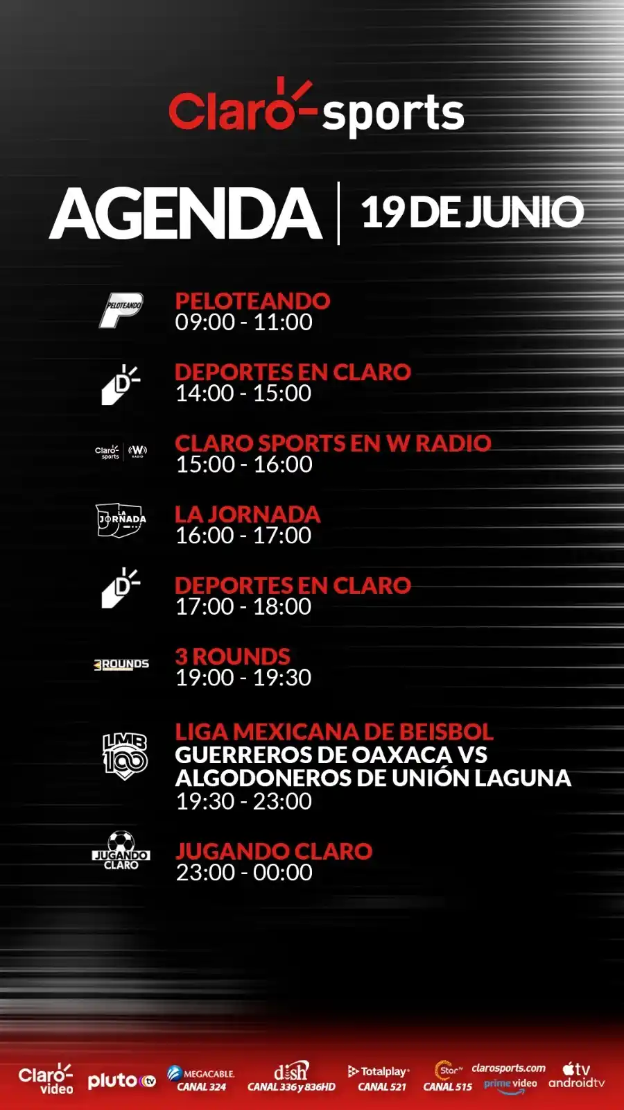 Image from Claro Sports: ¡VIVE UN JUEVES DEPORTIVO EN CLARO SPORTS!🔥 Les dejamos la <a class=...