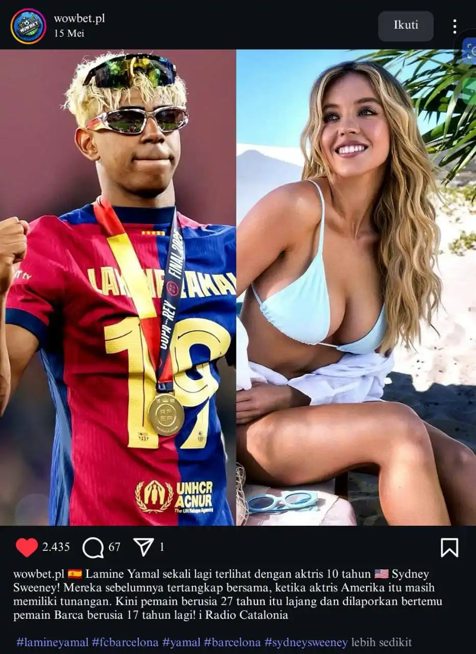 Image from Link Streaming Football⚽: Yang terbaru dengan aktris Hollywood.🤯🫣  Dek Yamal mulai beraksi, Ud...