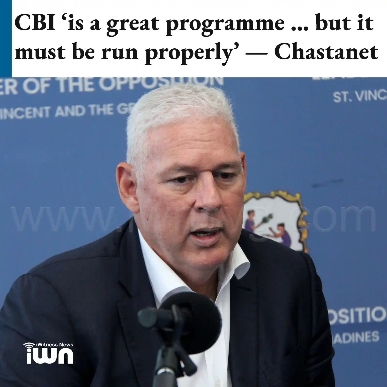 Image from iWitness News: “And again, I want to repeat myself. I'm not against the CIP programme...