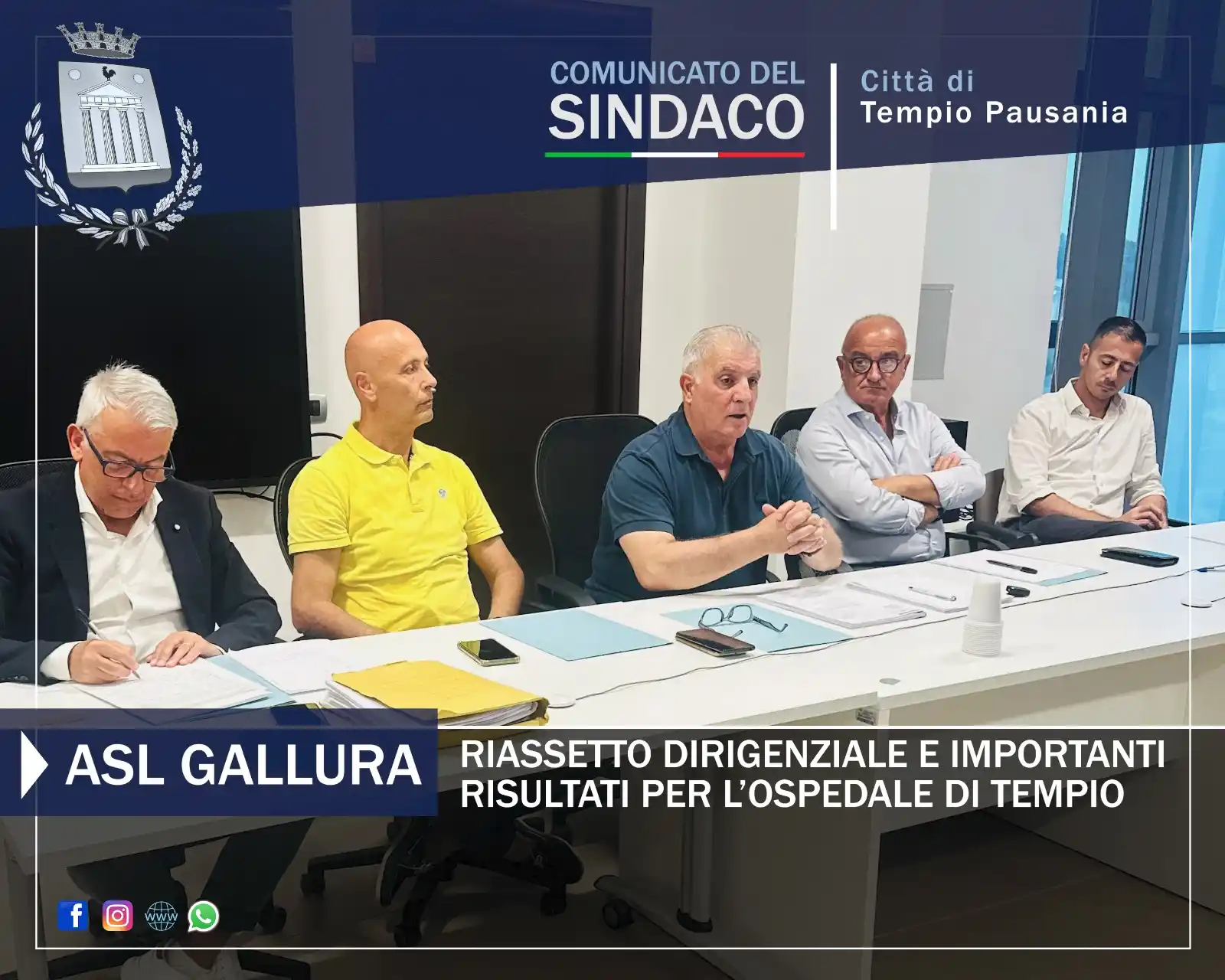 Image from 🏦 Città di Tempio Pausania: ⚕️𝗔𝗦𝗟 𝗚𝗔𝗟𝗟𝗨𝗥𝗔A | RIASSETTO DIRIGENZIALE E IMPORTANTI RISULTA...