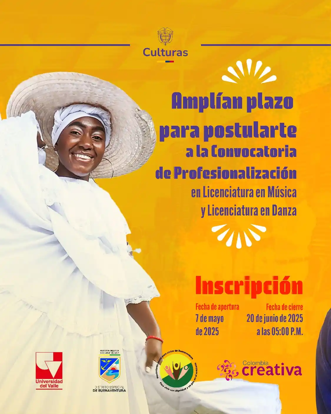 Image from Ministerio de las Culturas, las Artes y los Saberes de Colombia: ¡Atención, artistas de Buenaventura! 📣 Se amplían las fechas de la co...
