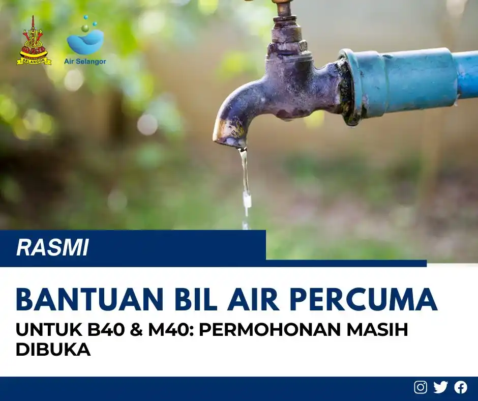 Image from Info Jawatan Kosong Kerajaan & Swasta ✅: *BANTUAN BIL AIR PERCUMA UNTUK B40 DAN M40: PERMOHONAN MASIH DIBUKA* ...