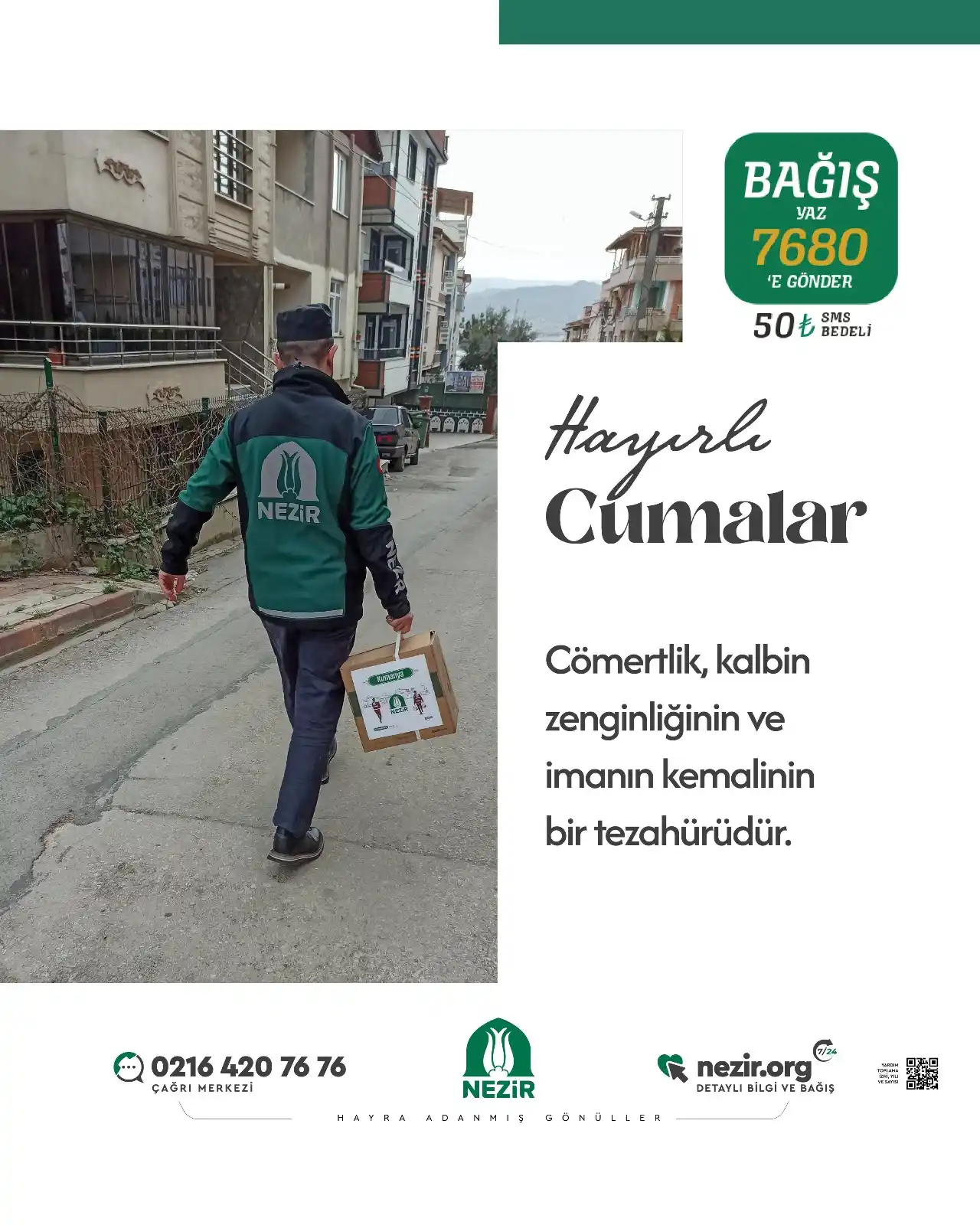 Image from NEZİR: Cömertlik, kalbin zenginliğinin ve imanın kemalinin bir tezahürüdür.  ...