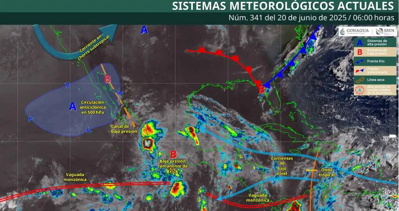 Image from Vox Populi Noticias: 🌧️🌪️⚡¿Continuarán las lluvias puntuales intensas en México este vier...