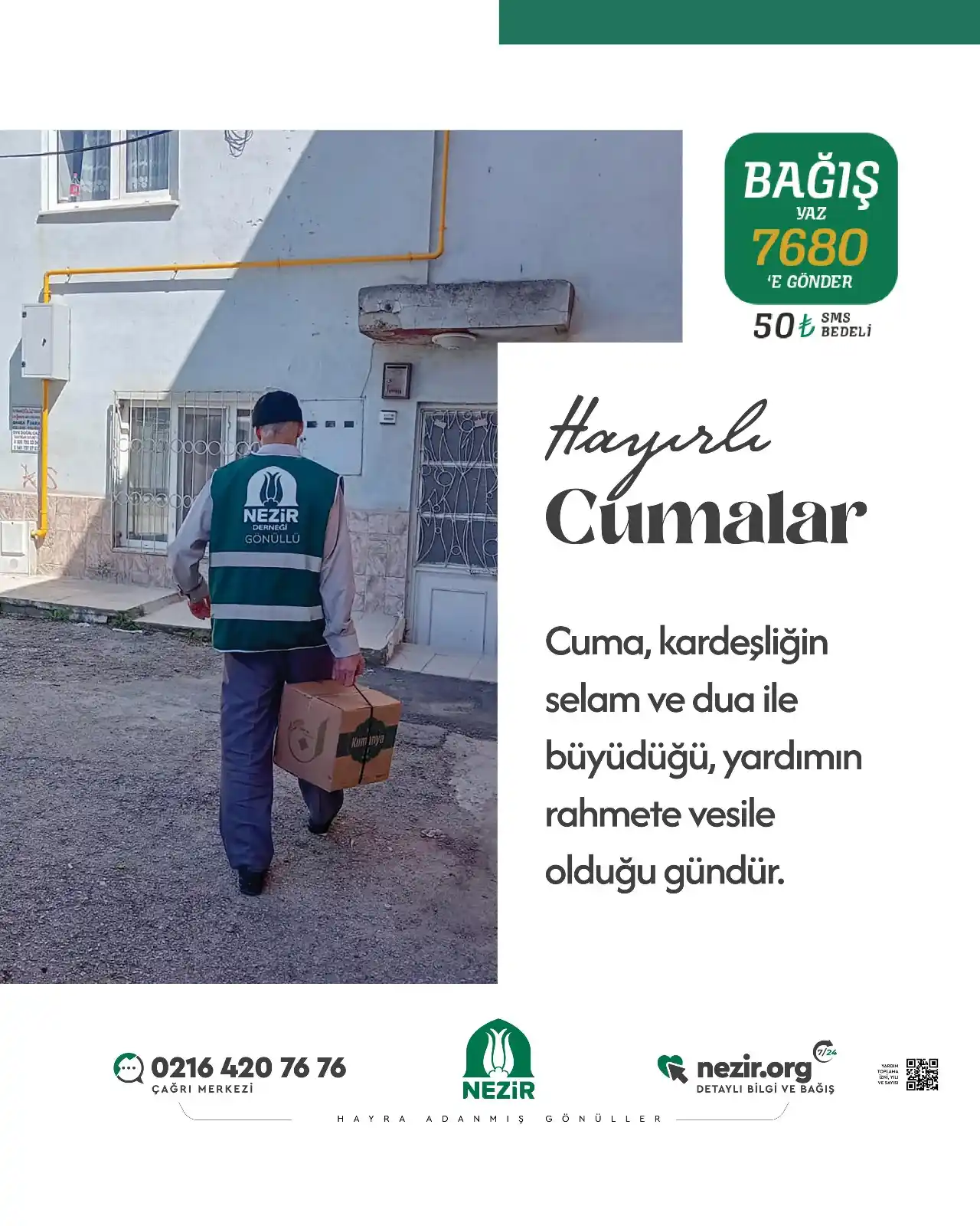 Image from NEZİR: Cuma, kardeşliğin selam ve dua ile büyüdüğü, yardımın rahmete vesile o...