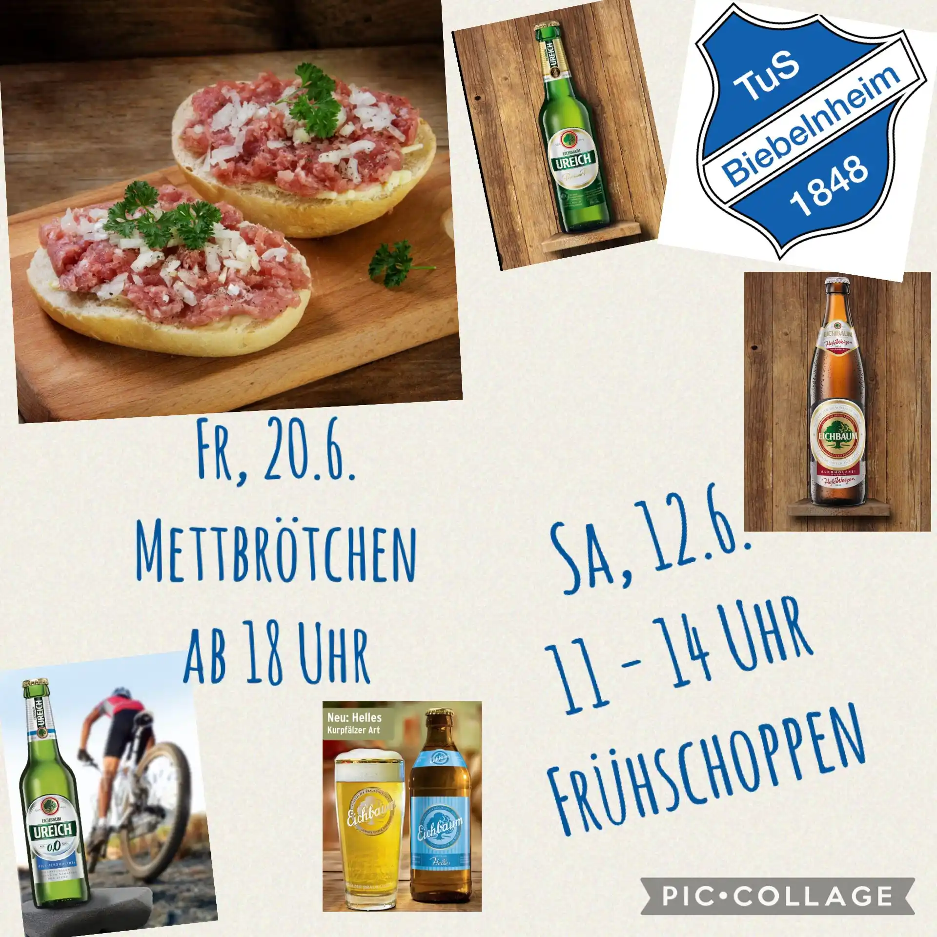 Image from TuS Biebelnheim 1848 e.V.: Dieses Wochenende beim TuS Freitag ab 18 Uhr Mettbrötchen Samstag 11...