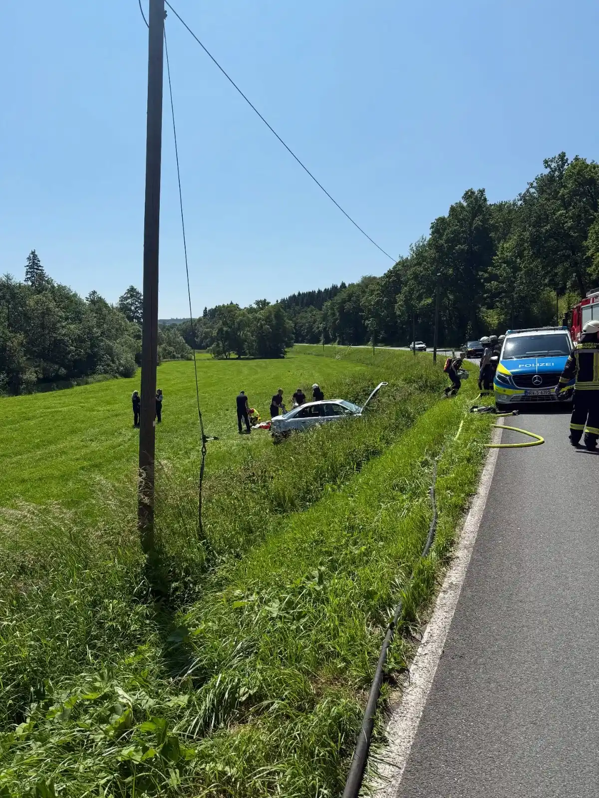 Image from Feuerwehr Sundern: Einsatzinfo Feuerwehr Sundern 🚒  Verkehrsunfall auf der Settmeckestra...