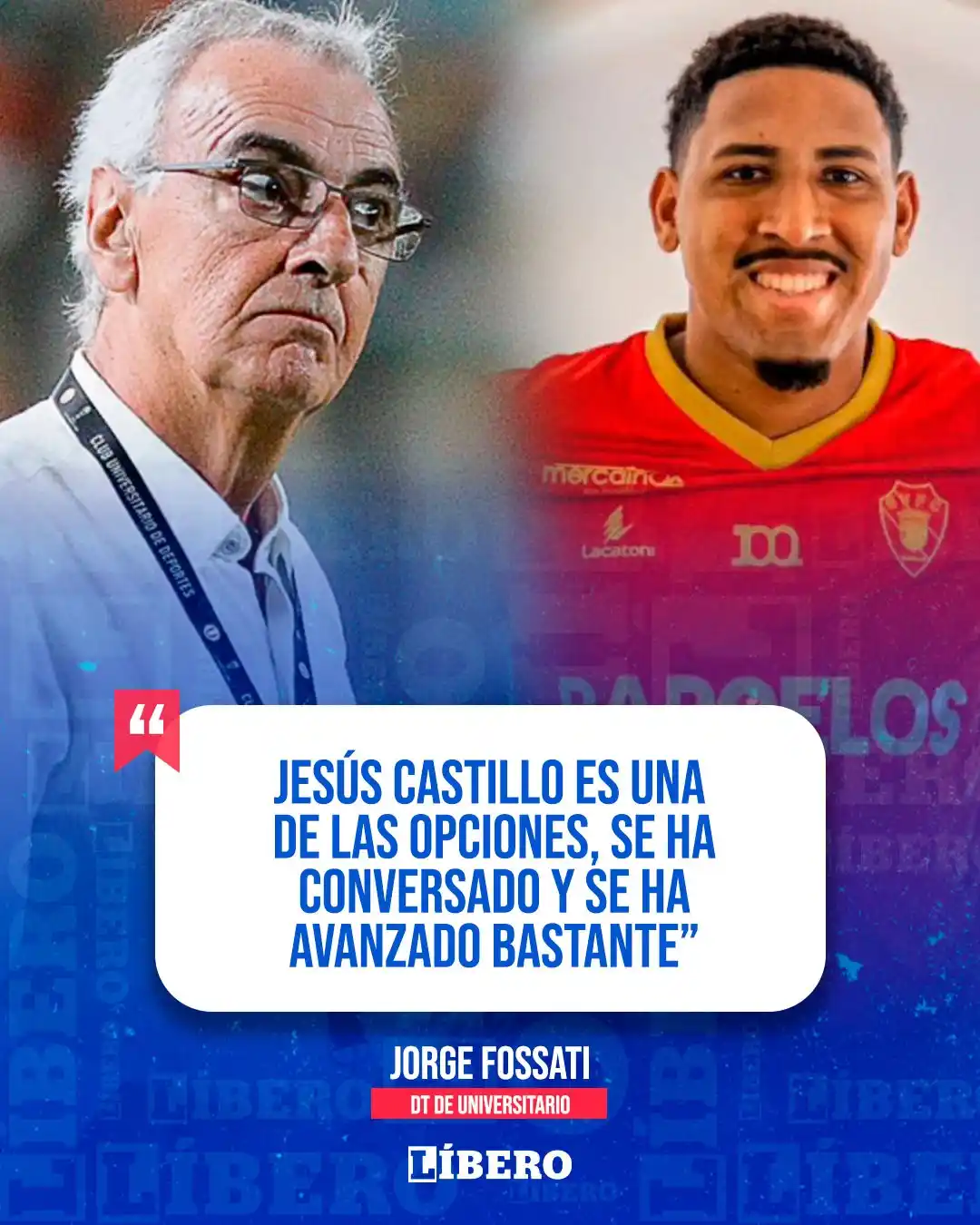 Image from Líbero: 🥁 ¿𝗘𝗟 𝗣𝗥𝗢́𝗫𝗜𝗠𝗢 𝗘𝗡 𝗟𝗟𝗘𝗚𝗔𝗥? Fossati reveló que Jesús ...