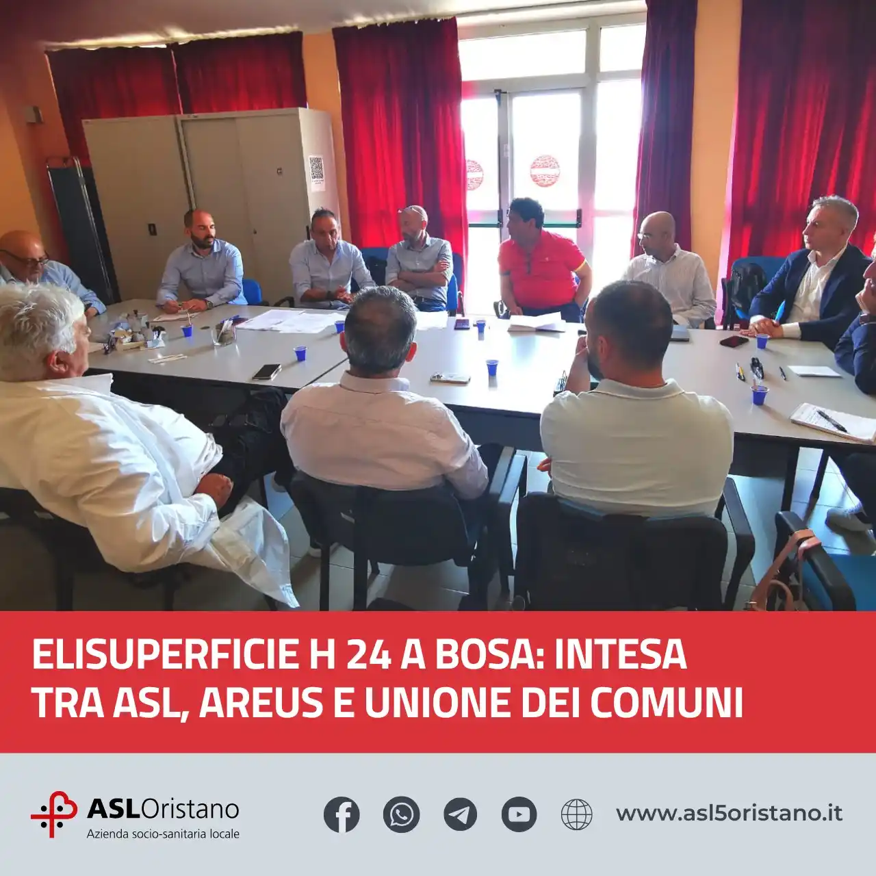Image from Asl Oristano: Elisuperficie h 24 a Bosa: oggi l'incontro tra i vertici Asl 5, Areus ...