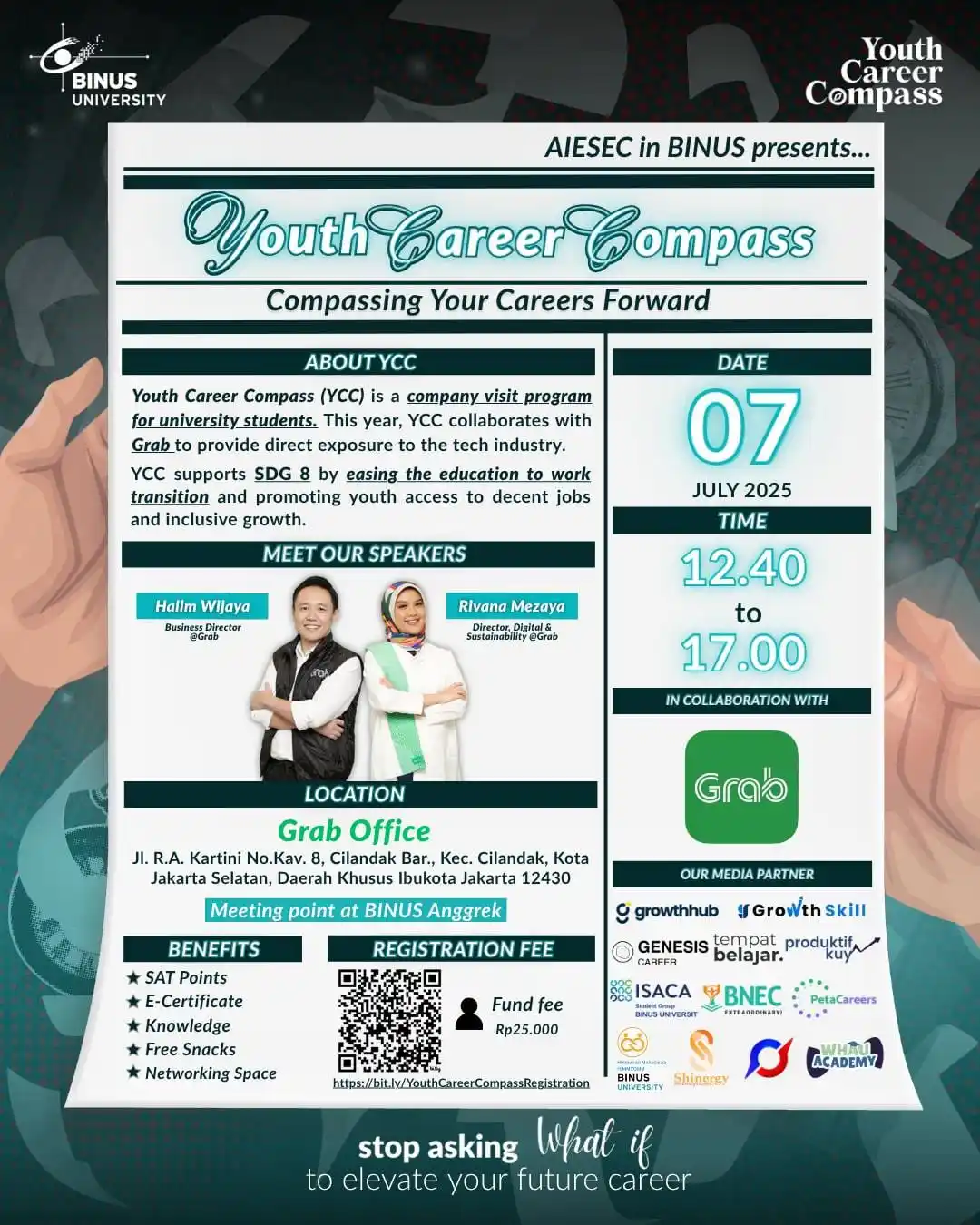 Image from B28 All Reg Information: 🌟 HOY AIESEC! 🌟  Youth Career Compass 2025 is HERE! 🚀 Theme: “Compa...