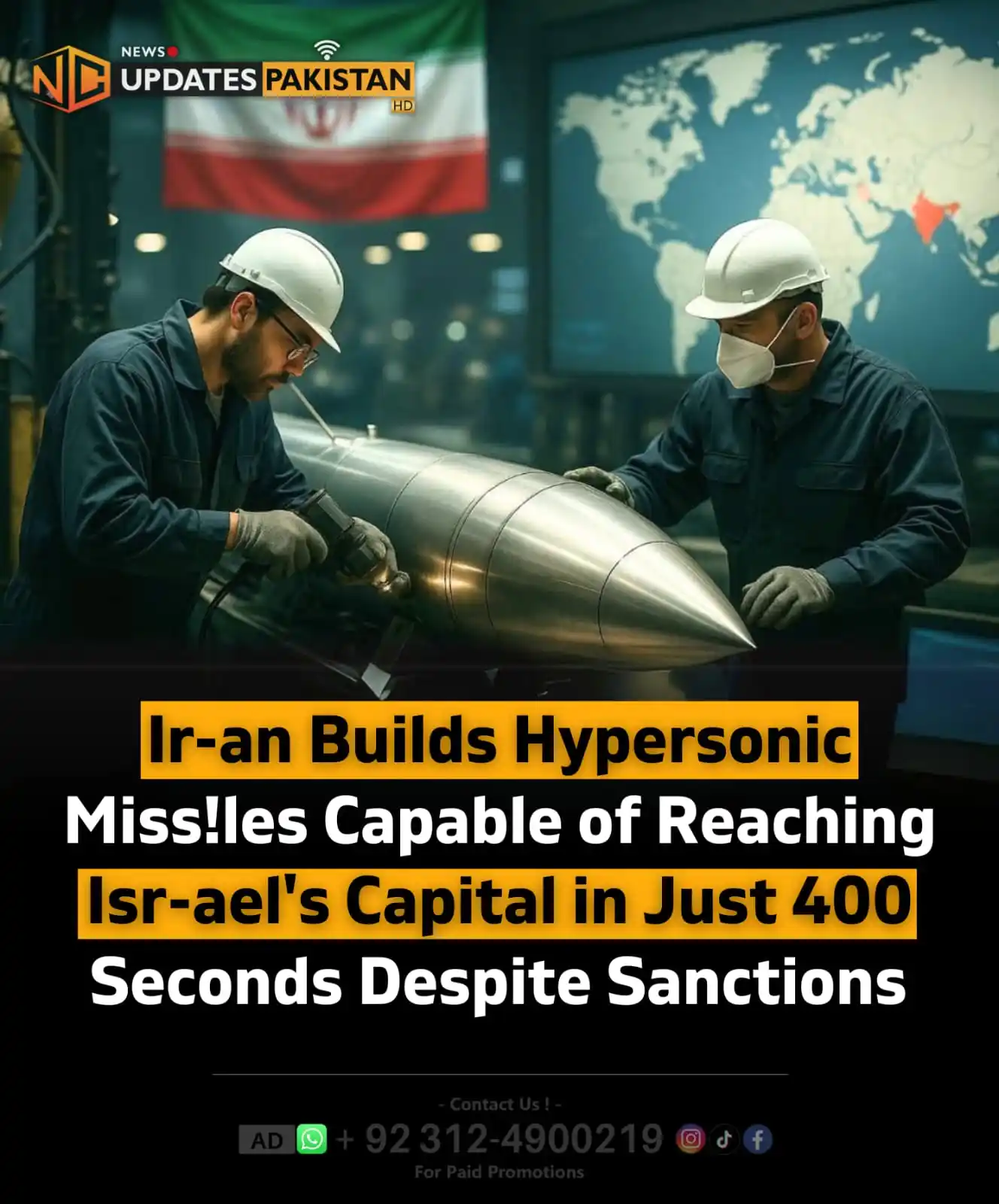 Image from NC Updates Pakistan: 🚨 Ir-an Builds Hypersonic Miss!les Capable of Reaching Isr-ael's Capi...