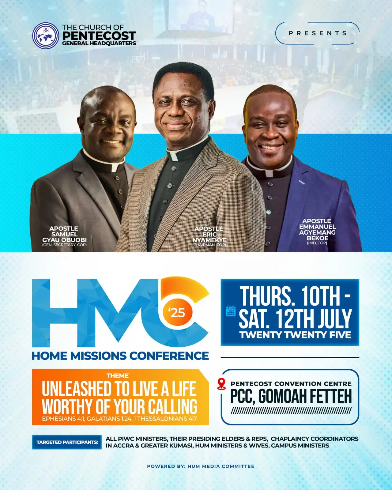 Image from THE CHURCH OF PENTECOST: Join us at PCC, Gomoa Fetteh from July 10–12, 2025 for the Home Missio...