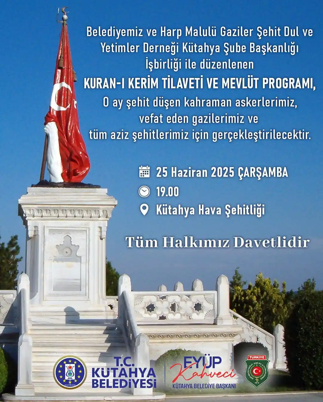 Image from T.C. Kütahya Belediyesi: Kütahya Belediyemiz ile Harp Malulü Gaziler, Şehit Dul ve Yetimler Der...
