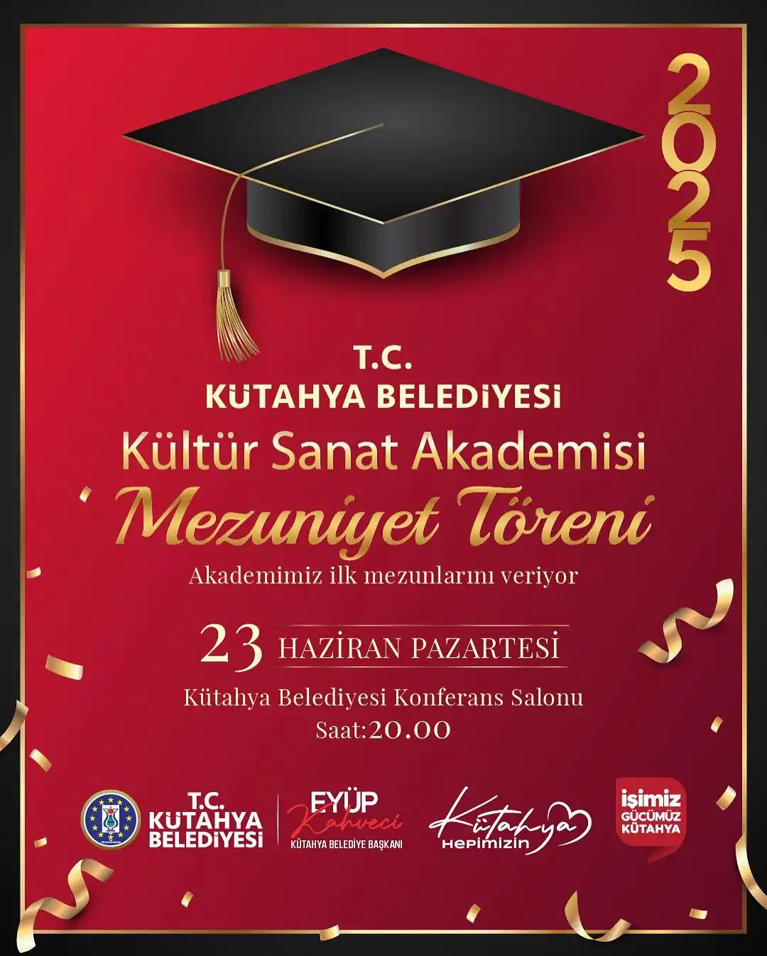 Image from T.C. Kütahya Belediyesi: 📢 Kütahya Belediyesi Kültür ve Sanat Akademimiz ilk mezunlarını veriy...